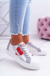 Жіночі кросівки Big Star білі з сердечком EE274257