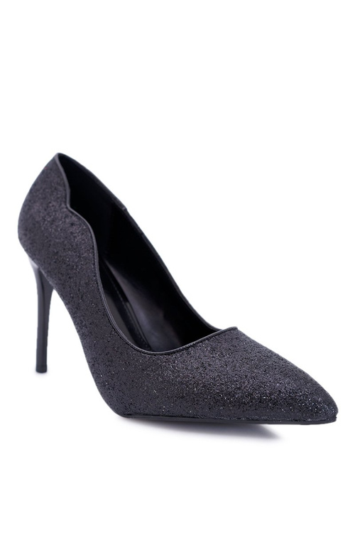 Жіночі туфлі на шпильці Black Brocade Extrade