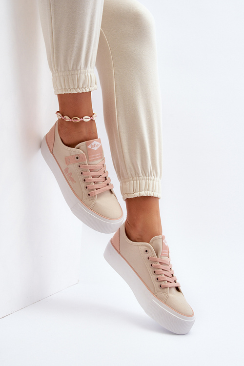 Тканинні жіночі кросівки Lee Cooper LCW-24-31-2196 бежевий