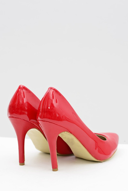 Жіночі туфлі на шпильці з лакованим червоним гострим кольором Esmeral