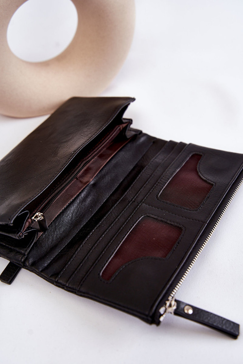 Жіночий великий гаманець на магніті Black Connes