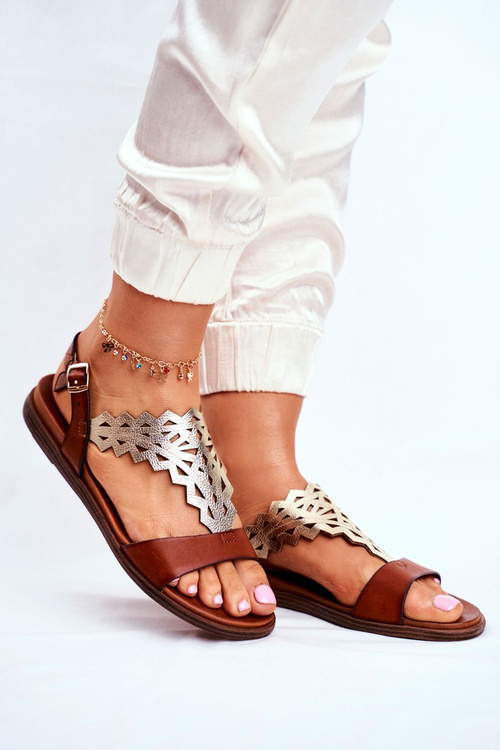 Жіночі босоніжки на підошві Sergio Leone Brown SK035