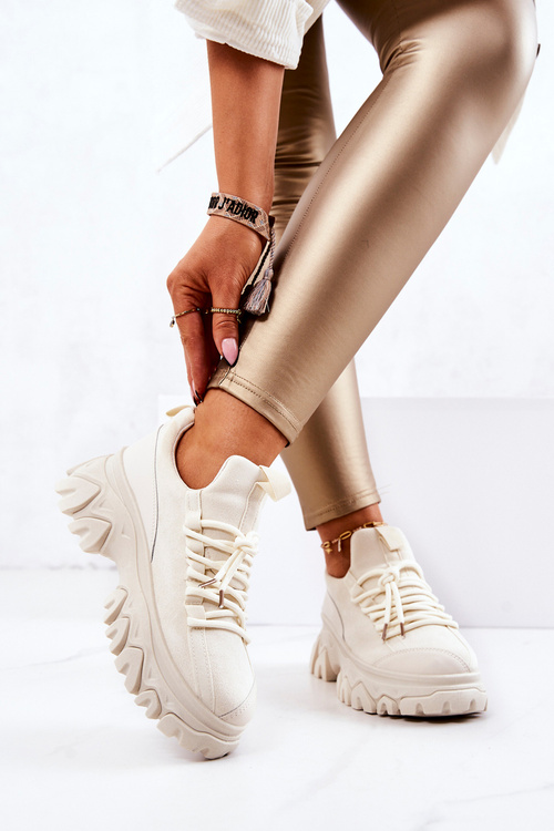 Жіноче спортивне взуття Кросівки світло-бежеві Miles