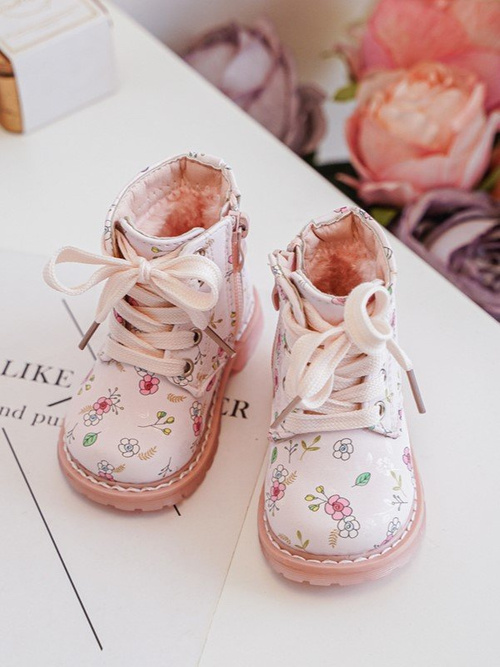 Дитячі утеплені чоботи на блискавці, рожеві Dolida