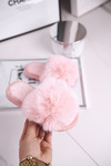 Дитячі тапочки з хутром світло-рожевий сніжок