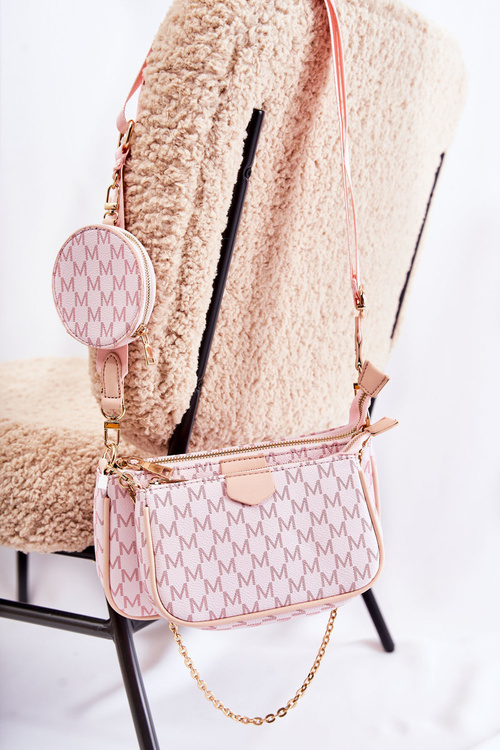 Жіноча сумка 3 в 1 рожева Bormea