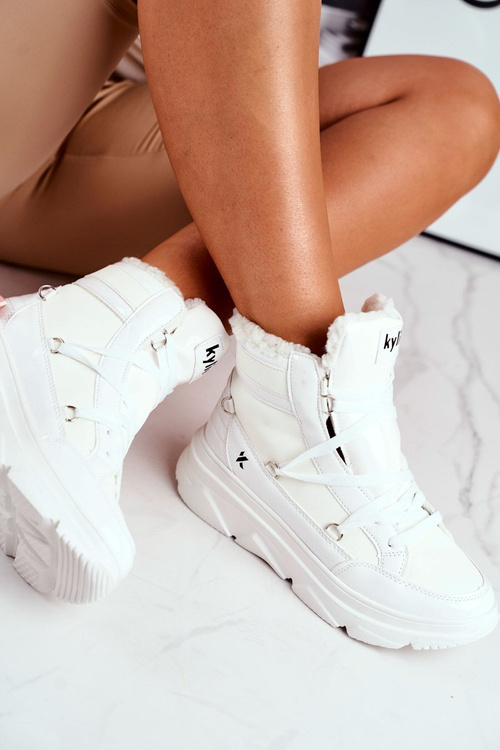 Жіночі зимові черевики Кросівки білі Missy