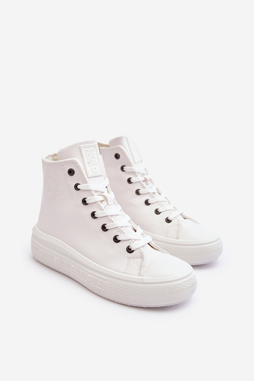 Жіночі кросівки з підкладкою на блискавці Білі Big Star MM274021