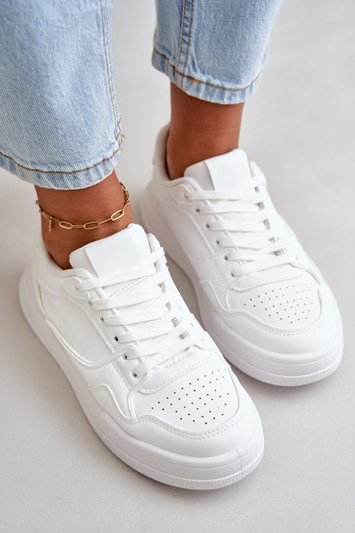 Класичні жіночі кросівки з еко шкіри Meriora білого кольору