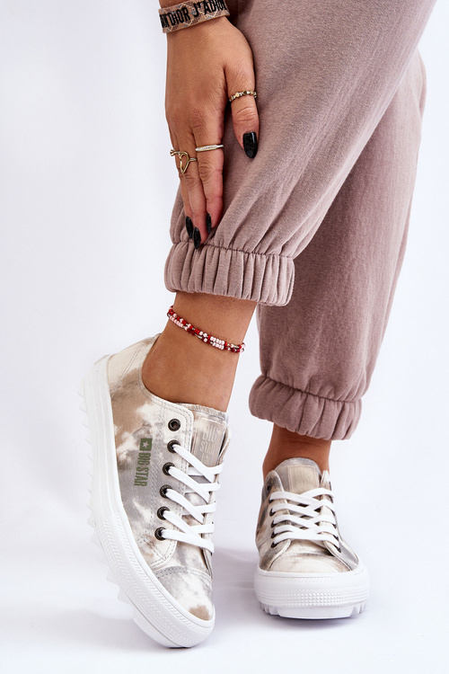 Модні низькі кросівки Big Star LL274043 біло-сірі