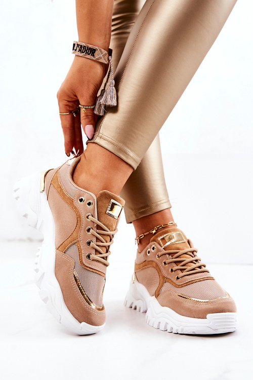 Коричневі кросівки Sallie на платформі