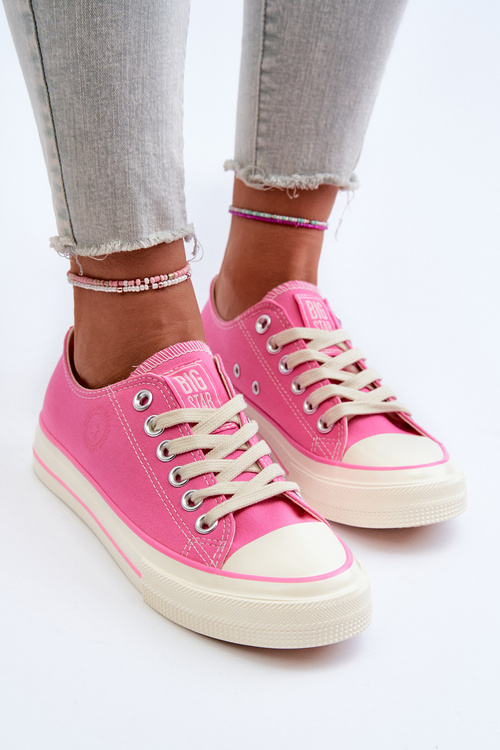 Низькі жіночі кросівки Big Star NN274271 Рожеві