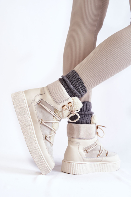 Жіночі зимові черевики La.Fi 280072W-QN світло-бежевий