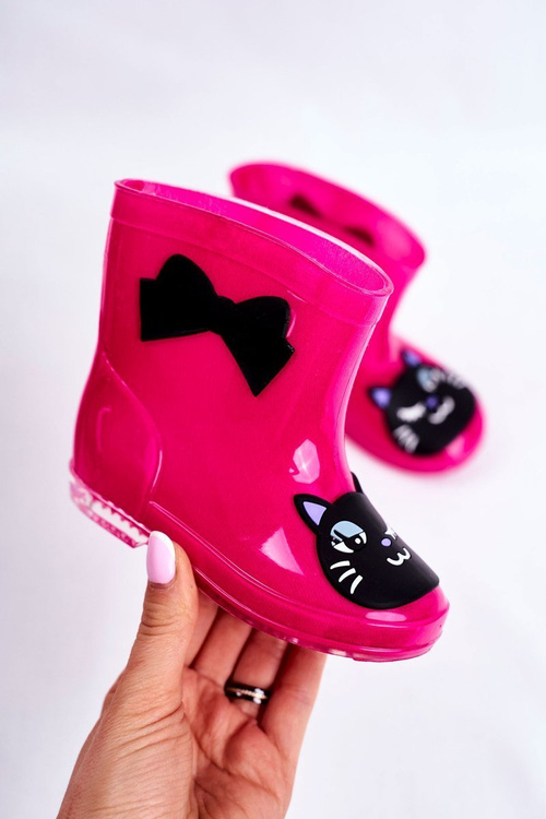 Дитячі гумові чоботи-калоші Рожевий кіт