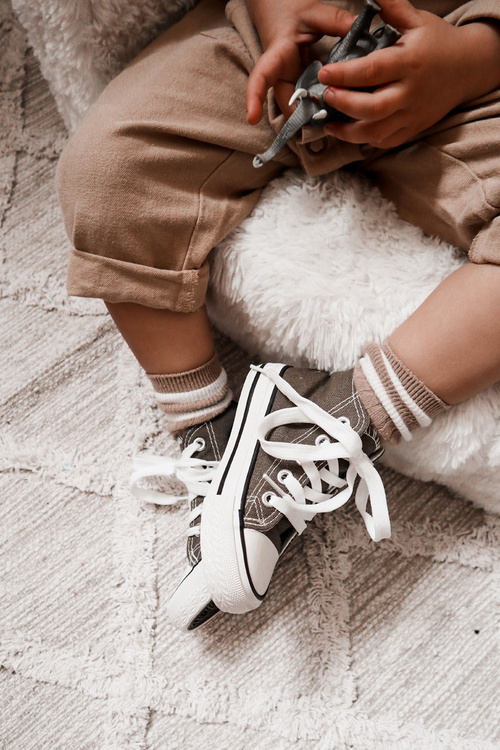 Дитячі високі кросівки хакі Filemon