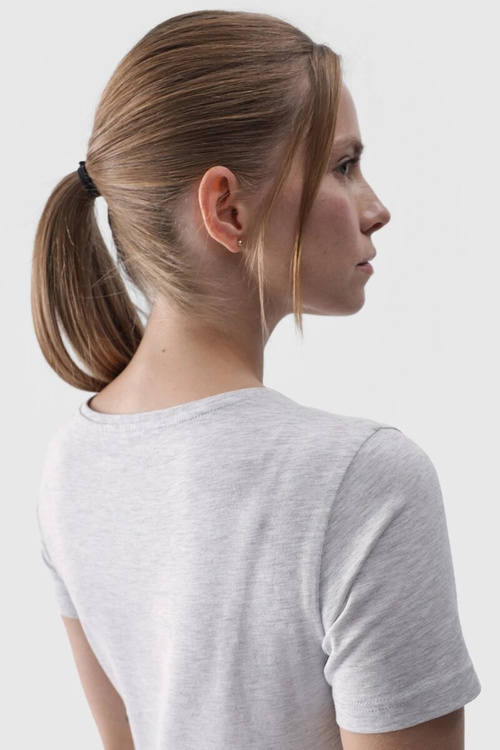 Жіноча гладка футболка з логотипом сіра 4F