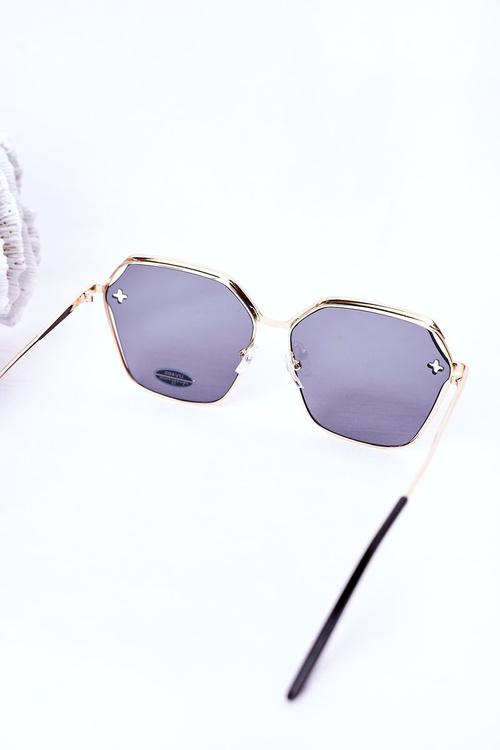 Геометричні сонцезахисні окуляри сірі