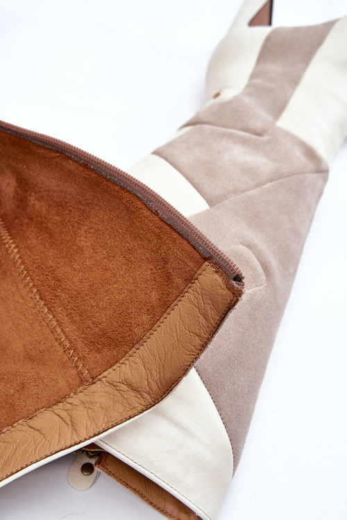 Жіночі шкіряні чоботи Maciejka 05784-22 світло-бежевий