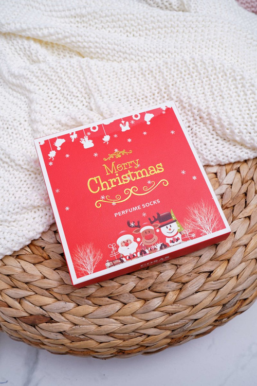 Набір жіночих ароматизованих шкарпеток з 4 пар новорічних COSAS A1