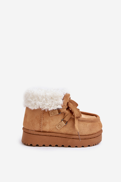 Снігові черевики дитячі, утеплені хутром Camel Adelane