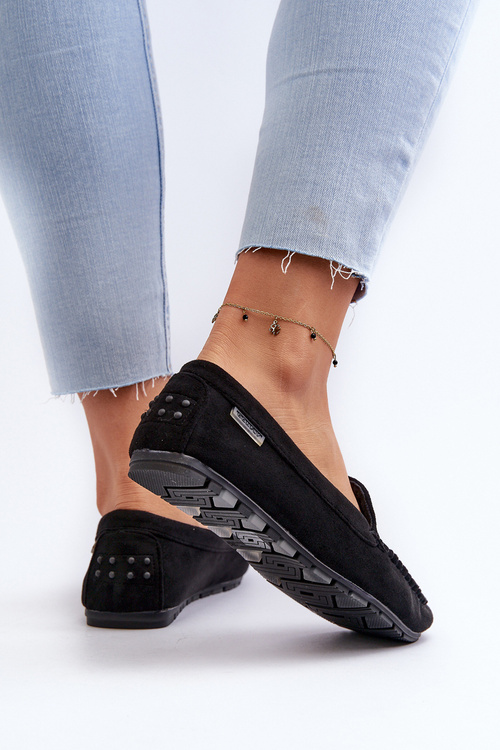 Жіночі чорні мокасини зі штучної замші Amrutia