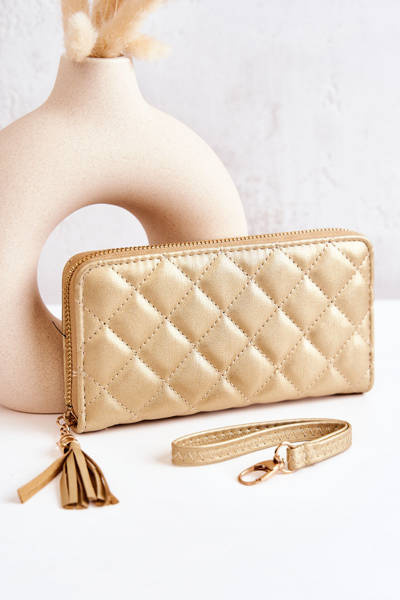 Великий стьобаний гаманець Gold Selley з бахромою