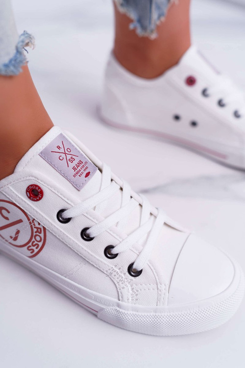 Жіночі джинсові кросівки білі DD2R4068