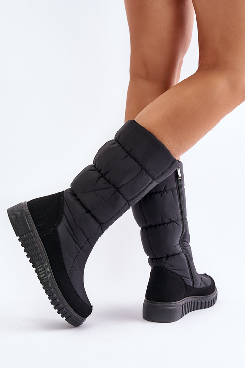 Жіночі зимові черевики на блискавці Progress PROGJ-24-144 Чорні