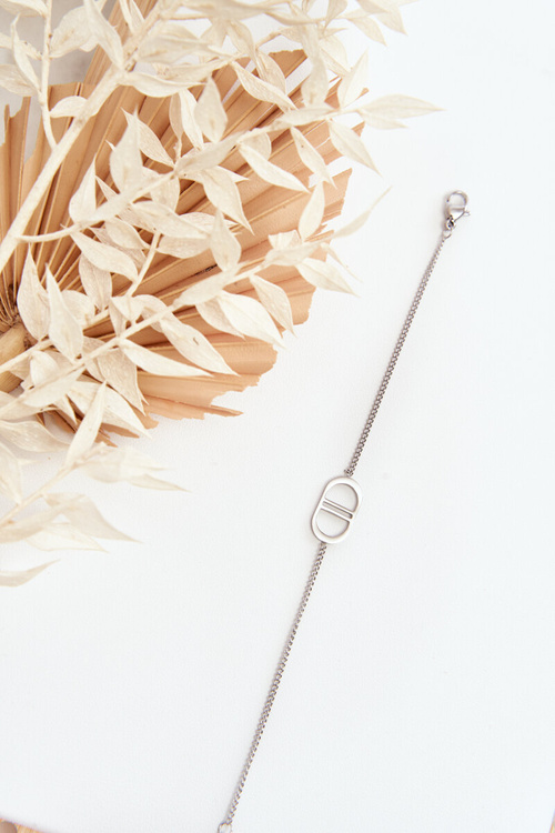 Жіночий браслет з нержавіючої сталі, срібло