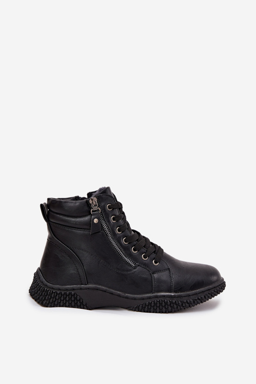 Жіночі чоботи з теплою підкладкою з еко-шкіри Чорні Ulverina