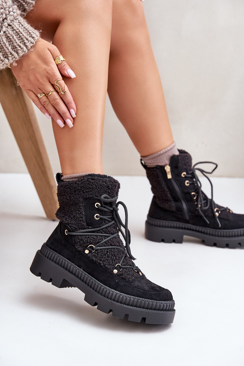 Чоботи з овчиною типу Black Merilana