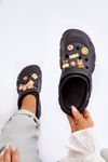 Жіночі поролонові тапочки Crocs з орнаментом Black Marlett