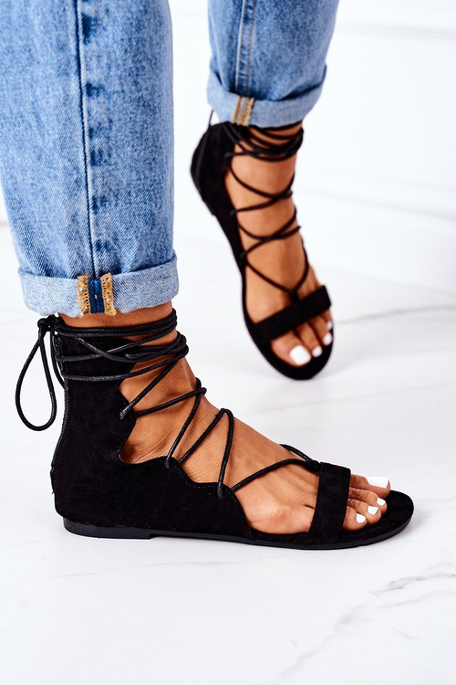 Сандалі на шнурівці Lu Boo Black