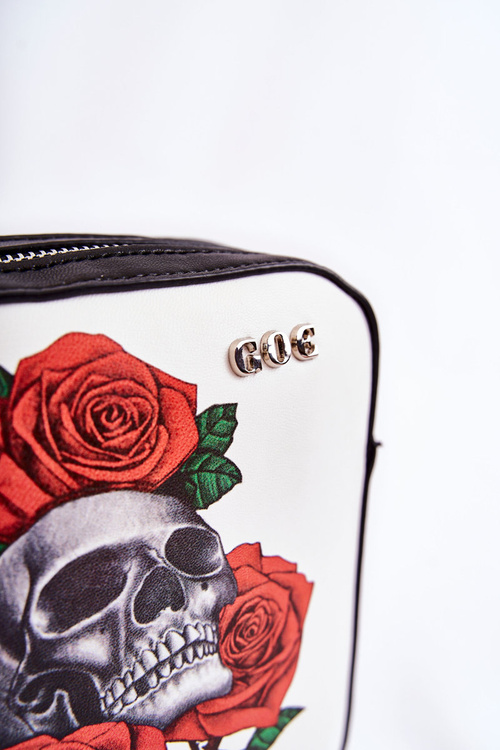 Шкіряна сумка W Pattern GOE ZNJ012 чорно-біла