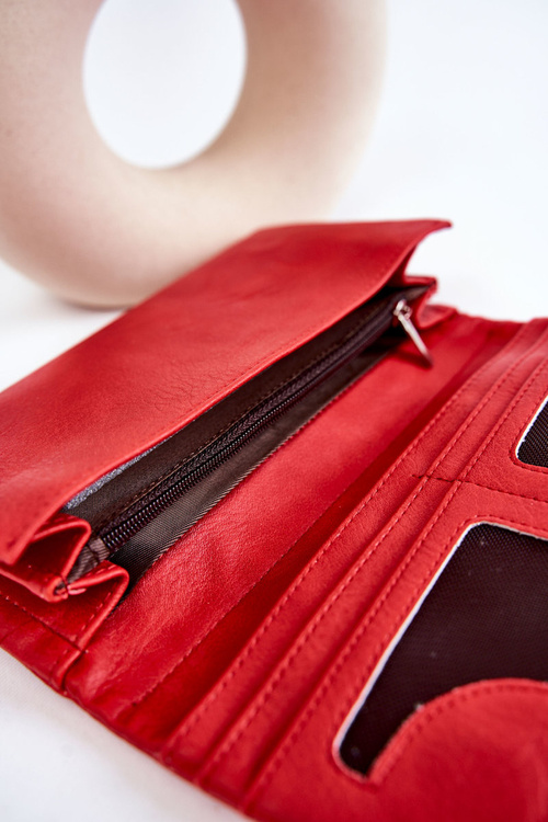 Жіночий великий гаманець на магніті Red Connes