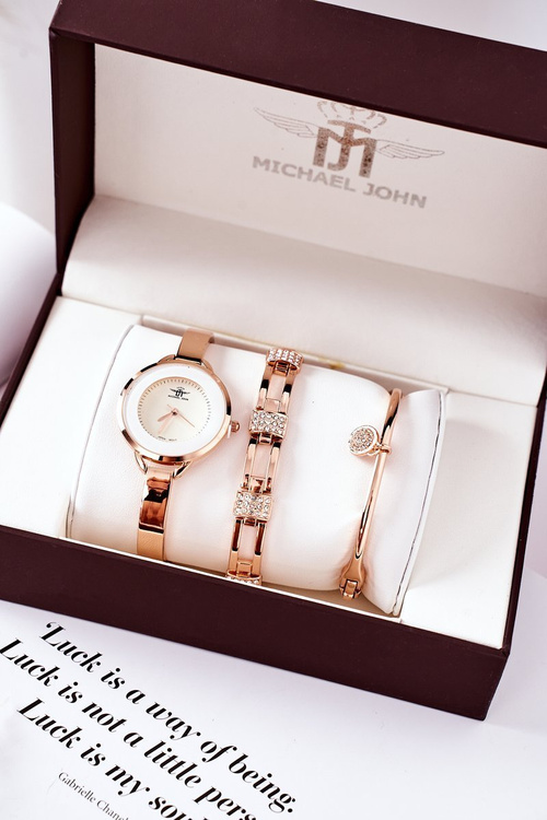 Набір годинників і два браслети Michael John Rose Gold