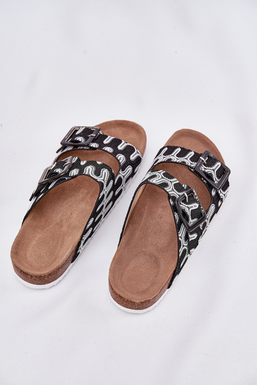 Жіночі Сандалі З Пряжками І Блискітками Чорні S.Barski RB51-006