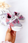 Дитяче спортивне взуття Кросівки біло-рожеві Space Ride