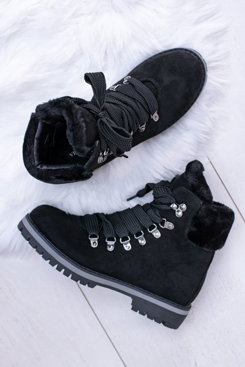 Чорні жіночі дерев'яні штучні хутряні лещата K2