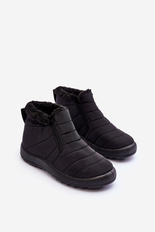 Жіночі низькі флісові зимові черевики Enmore чорного кольору