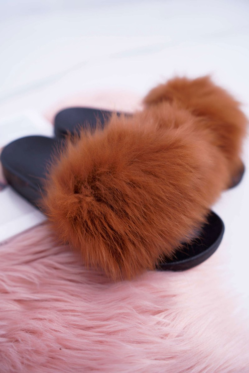 Жіночі шльопанці з хутром Camel Mellow