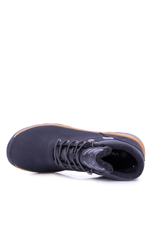 Флісові утеплені чорні чоловічі трекінгові черевики Preventi