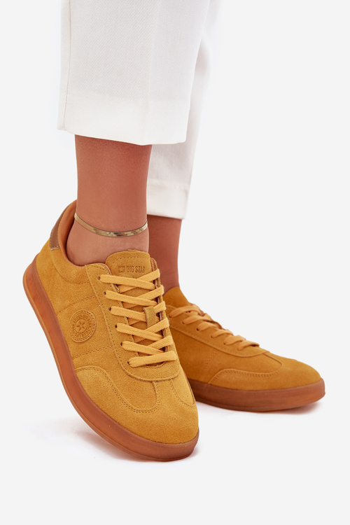 Жіночі Замшеві Кросівки Big Star RR274846 HI-POLY SYSTEM Жовті