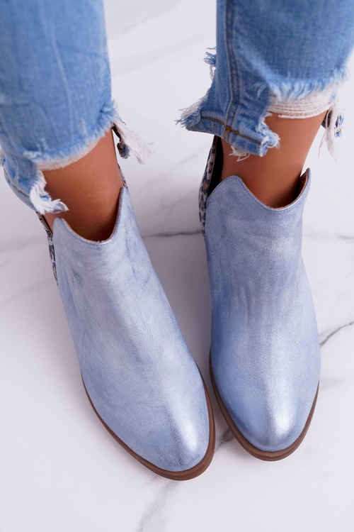 Жіночі шкіряні весняні черевики на плоскій підошві Blue Madness