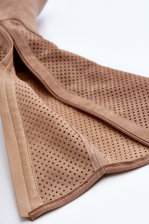 S.Barski HY66-139 Ажурні жіночі чоботи Бежеві