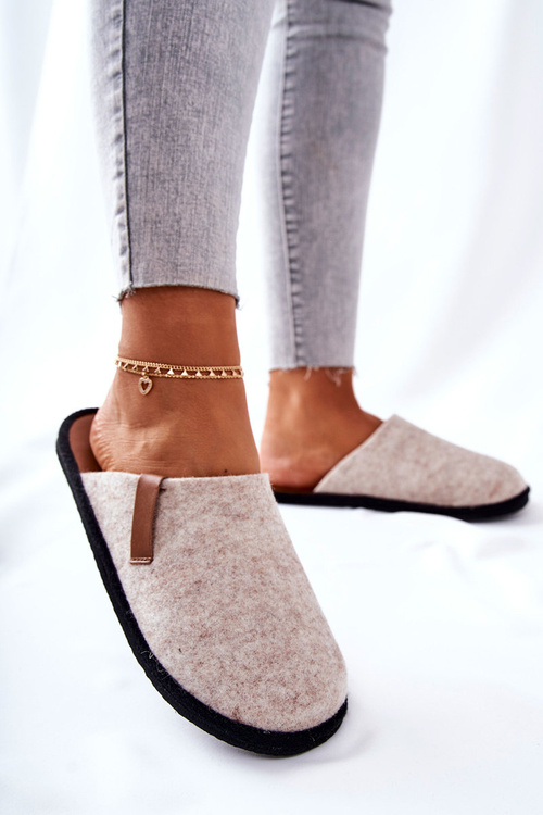 Жіночі домашні тапочки Panto Fino KK267005 бежевий/коричневий