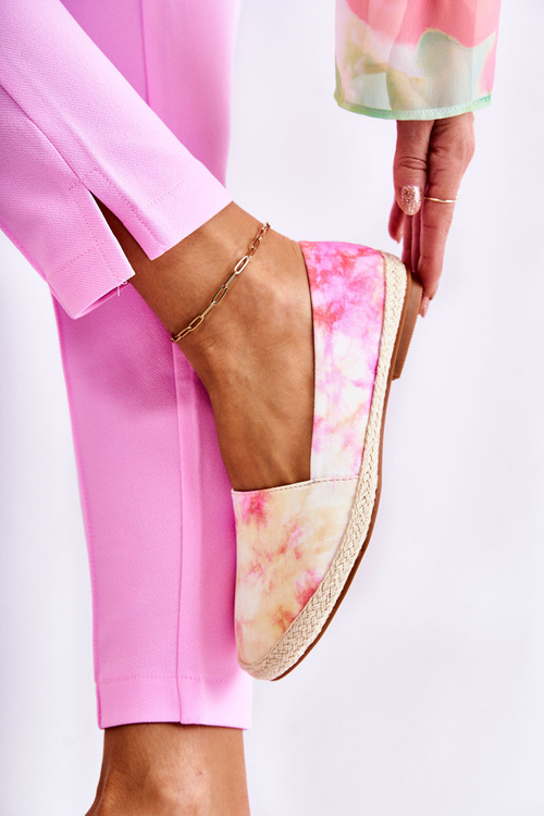 Жіночі сліпони еспадрільї рожево-жовті Santana