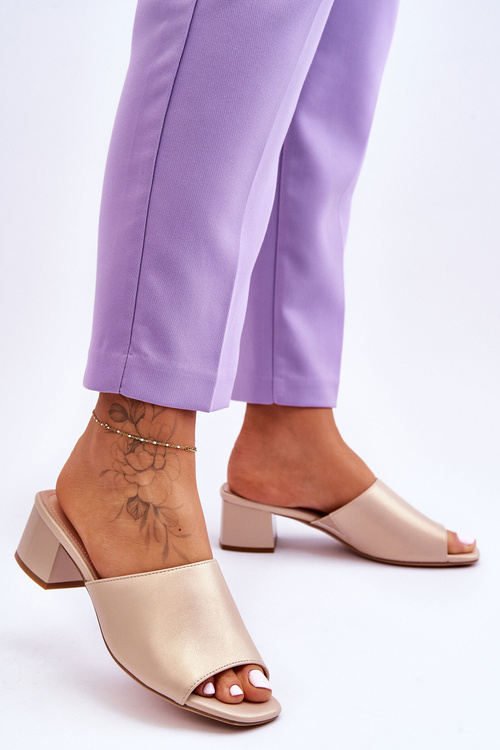 Елегантні гладкі тапочки Sergio Leone KL317 Бежеві