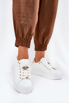 Кросівки Жіночі На Платформі З Прищіпками Білі Ilanina