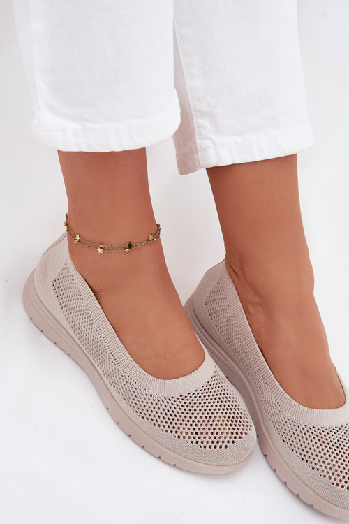 Жіночі Сітчасті Балерини У Спортивному Стилі Бежеві Virella